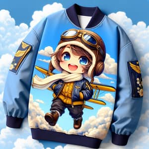 Charming Chibi Pilot Clothing for Young Ladies