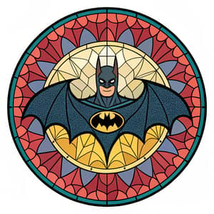 Batman Stained Glass Mosaic Logo Design