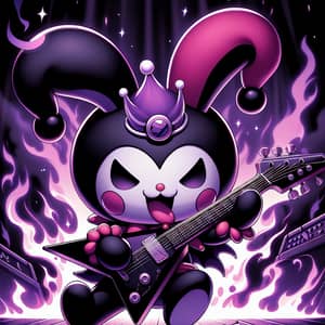 Kuromi Heavy Metal Concert Performance with Purple Fire