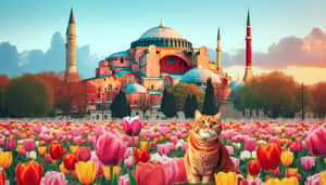 Hagia Sophia Mosque & Tulip Field in Istanbul