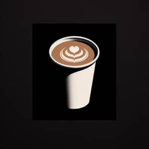 Bold Americano in Paper Cup - Minimalist Style