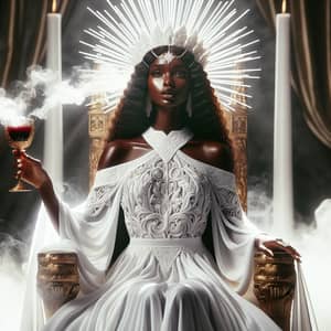 Regal Black Woman in New Jerusalem: Beauty and Elegance