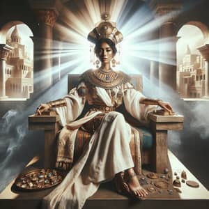 South Asian Woman in Ancient Jerusalem Themed Setting | Divine Spiritual Symbolism