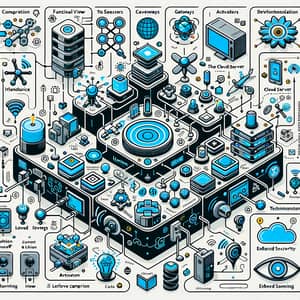 Detailed Vector Illustration of Level 3 IoT System Components