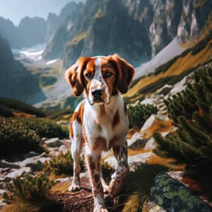 Brittany Spaniel German Pointer Mix: Mountain Wilderness Exploration