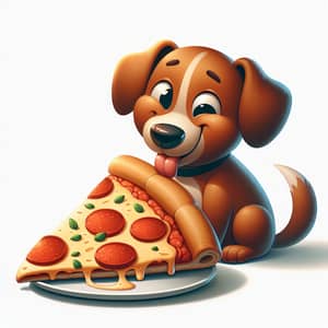 Dog Eating Pizza: A Slice of Happiness