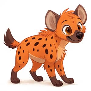 Orange Hyena Fursona with Brown Eyes