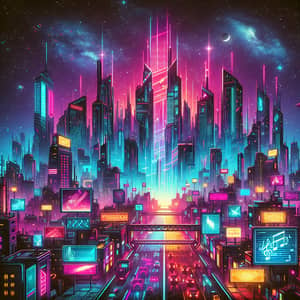 Metal/Pop Synthwave Cyberpunk CD Cover Design