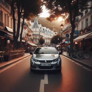 Peugeot 408 Car Parked in Middle of Road