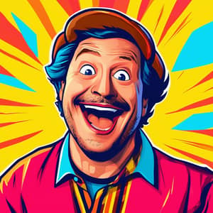 Colorful Cartoon Comedian Avatar | Playful Animation Art