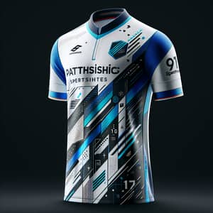 Quality Sport Jersey in Modern Blue & White Design