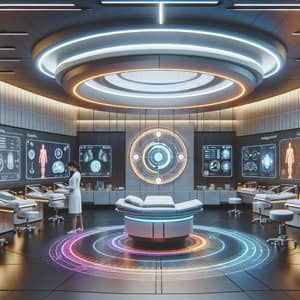 Futuristic Medical Room with Advanced Health Tech