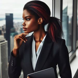 Confident Brazilian Executive Woman in Business Suit