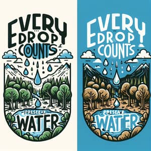 Water Preservation Slogan: 'Every Drop Counts, Preserve Water'