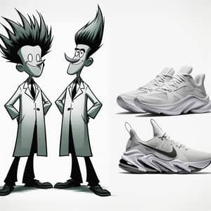 Rick and Morty Cartoon Characters with Nike Shoes