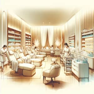 Artistic Beauty Institute Illustration - Relaxing Ambience