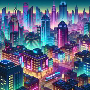 Neon-Lit London Cityscape Art