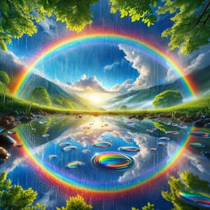 Radiant Rainbow: Captivating Post-Rain Scenery