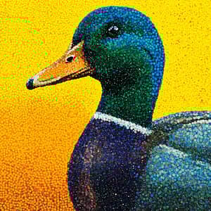 Cute Duck Dot Image | Adorable Art Design