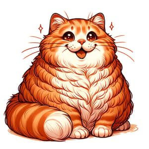 Happy Chubby Orange Cat: Pure Joy Unleashed