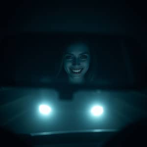 Terrifying Backseat Ghost in Rearview Mirror