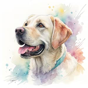 Watercolor Labrador Retriever Art | Happy Dog Painting