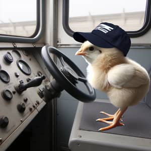 Chick Driving Train - Photorealistic Rendering | SNCF Cap