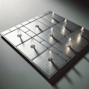 Metallic Tiles Water Jets: Innovative Thin Flooring Design