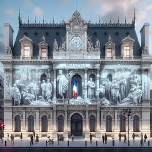 Late 19th Century French Sculpture Show at Town Hall Facade