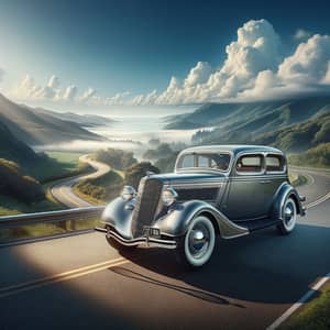 Classic Ford Automobile in Scenic Setting