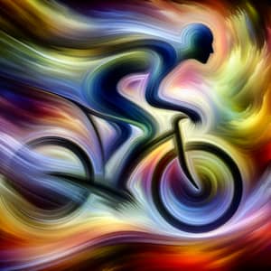 Captivating Abstract Image of Person Biking