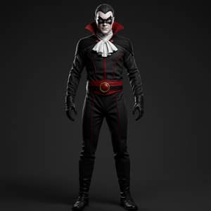 Vampire in Vigilante Costume - Full Body Image