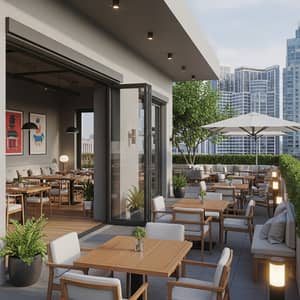 Modern Restaurant & Cafe Design with Terrace