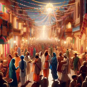 Vibrant New Year Celebration in Vrindavan, India - Festive Joy