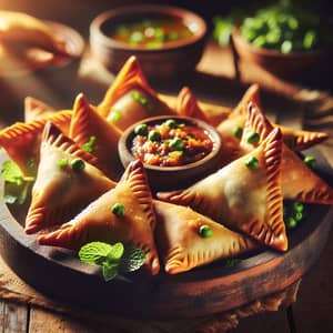 Delicious Samoosas: Freshly Prepared Triangular Pastries