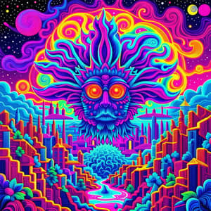 Neon Psychedelic Fantasy World