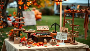 Fall-Themed Jewelry Vendor Table Ideas