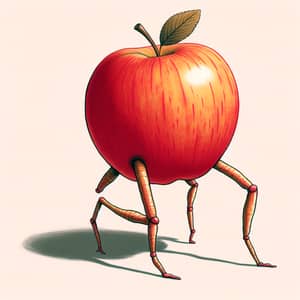 Apple with Legs: A Unique Fruit Design