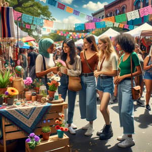 Colorful Street Fair: Handmade Arts, Craft Stalls & Diverse Conversations