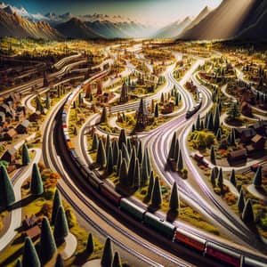 Radiant N Scale Model Train Layout | Captivating Miniature World