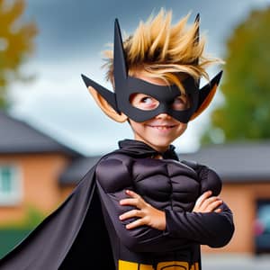 Bart Simpson as Batman - Fun Cartoon Character Cosplay