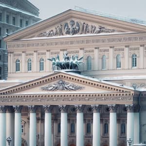 Neoclassical Bolshoi Theatre in Moscow