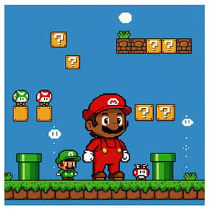 Pixel Art Mario Bros Character Design