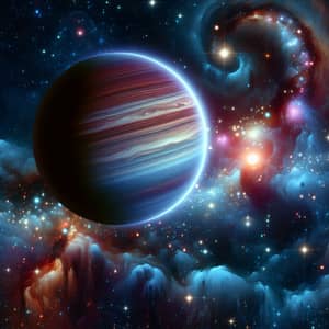 Uranus in Deep Space: Cosmic Painting with Vibrant Colors