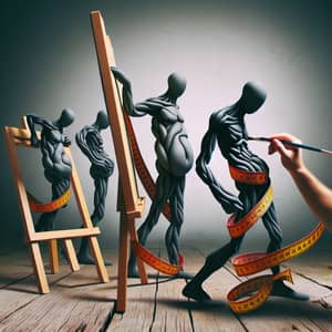 Exaggeratedly Skinny Figure - Sculpture Art