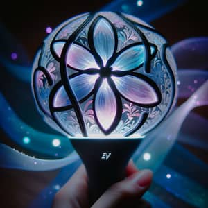 Delicately Designed Blue, Black & Purple Lightstick with Flower Pattern