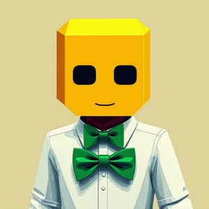 Unique Pixel Character Avatar with Bow Tie