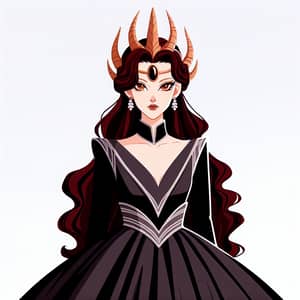 Saiyan Queen in Black Dress with Pointed Tiara | Website