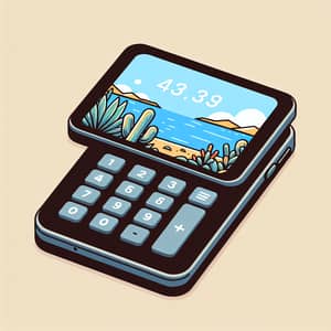 Flat Front View Calculator with Extra Screen