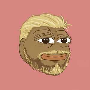 Blond Pepe with Goatee - Unique Character Design